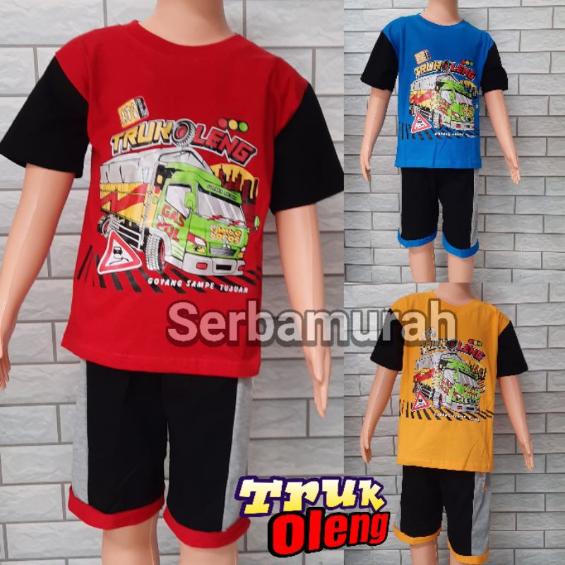 harga grosir!!! setelan truk oleng setelan baju anak 1 -7 tahun