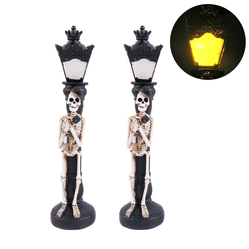 Lampu Jalan LED Bentuk Tengkorak Raven Untuk Dekorasi Halloween