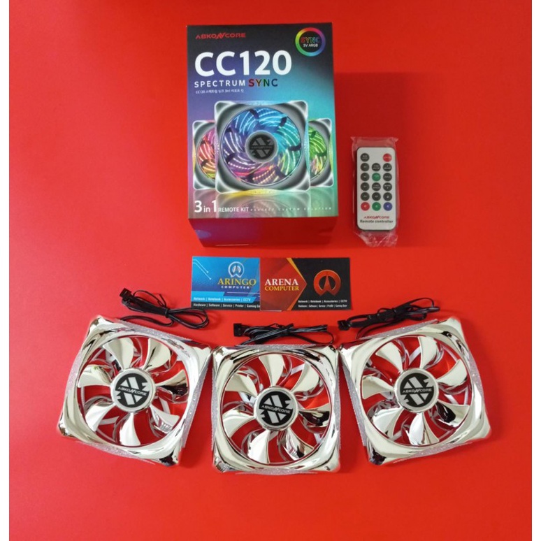 Hardware PC ABKO ABKONCORE CC120 Transparan 3Fan + Remote