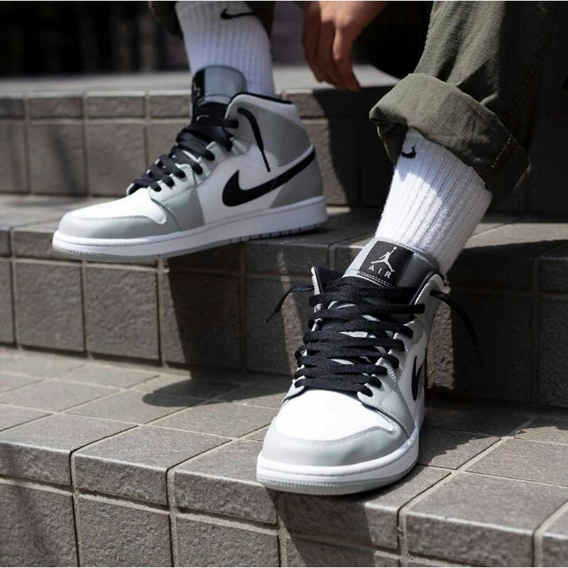 nike aj1 grey
