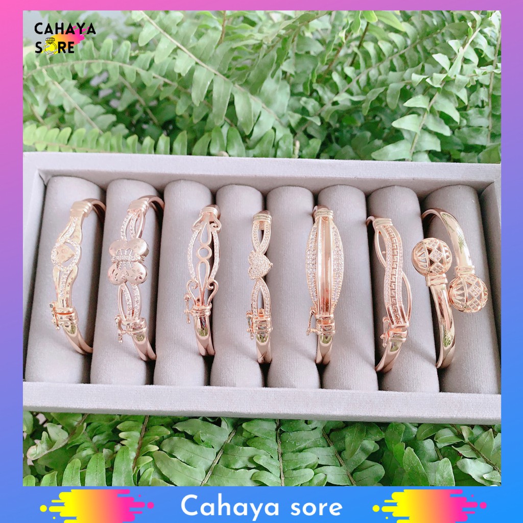 Gelang Xuping Gold Gelang Tangan Dewasa Model Bangkok Cantik G17