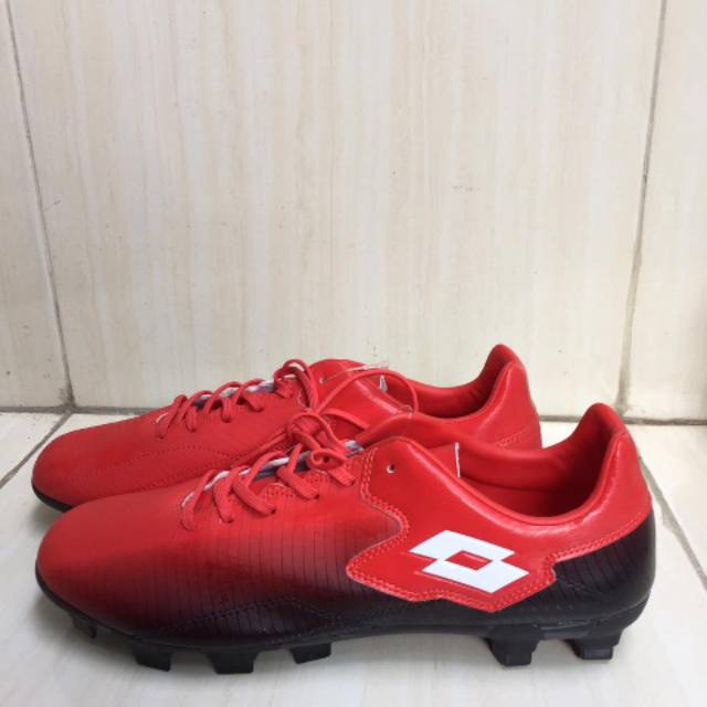 Sepatu Bola Lotto Severe FG - High Risk Red Black White