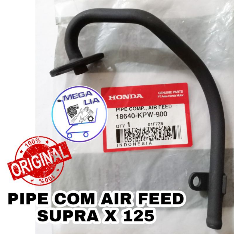 PIPE COMP AIR FEED MOTOR Supra X 125  100% ORI HONDA 18640-KPW-900