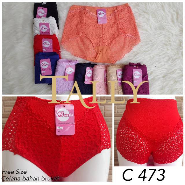 CD TALLY 472/473 Celana Dalam Brokat Renda Halus Dan Modis Murah Transparan 4.8