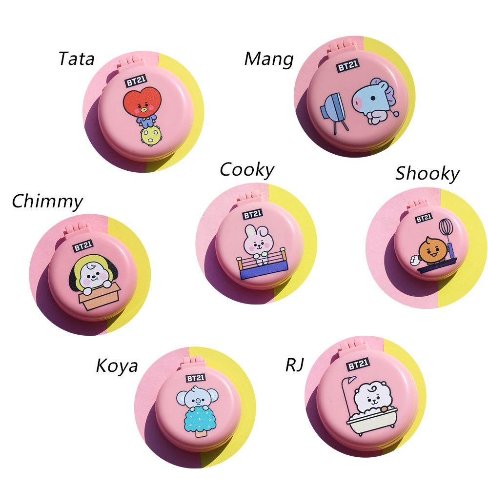 Preva BT21 Sisir Gambar Kartun Hadiah Siswa Desain Portabel Kosmetik Aksesoris