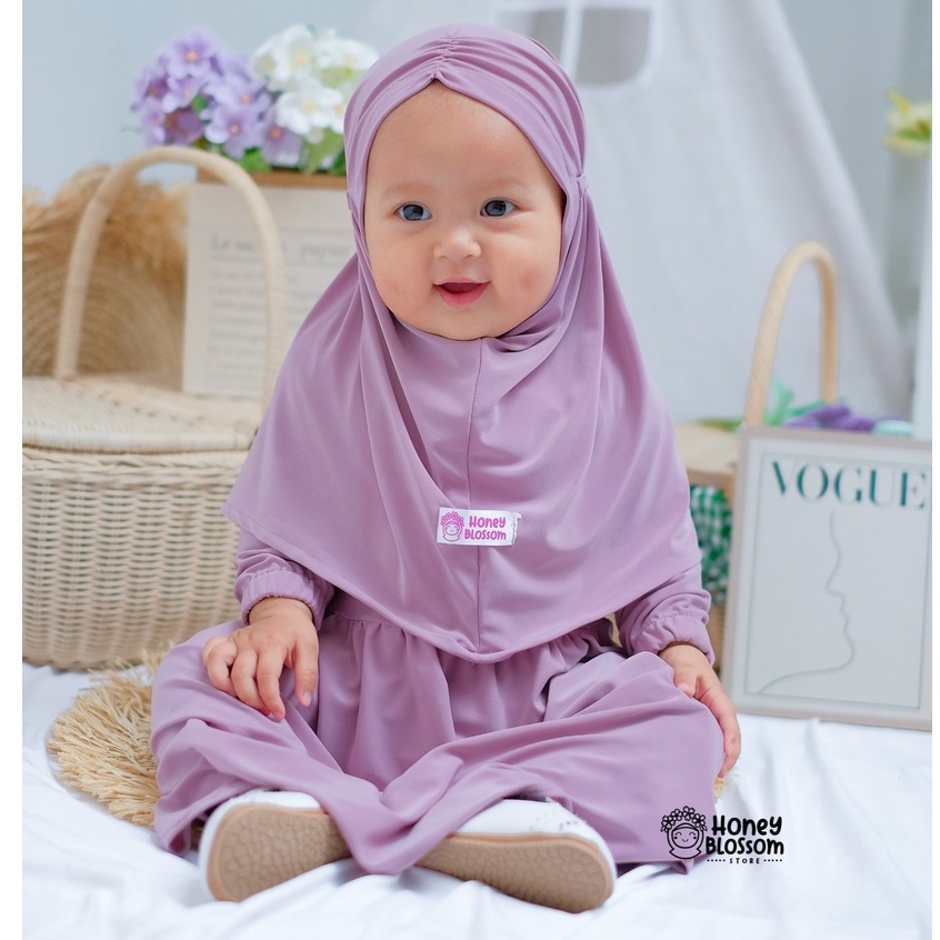 HoneyBlossom - gamis bayi polos cantik / gamis bayi perempuan 6 12 bulan lylia / gamis bayi