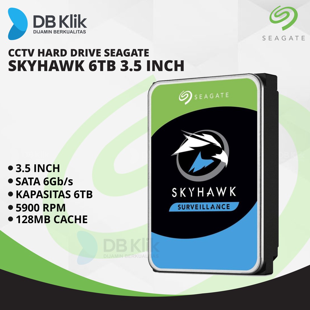 Hardisk Seagate Skyhawk 6TB 3.5 inch khusus CCTV