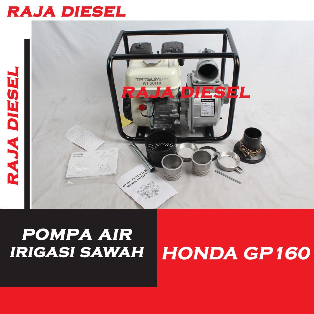 MESIN POMPA AIR SAWAH IRIGASI ALKON WATER PUMP HONDA GP 160 3 INCH 3"