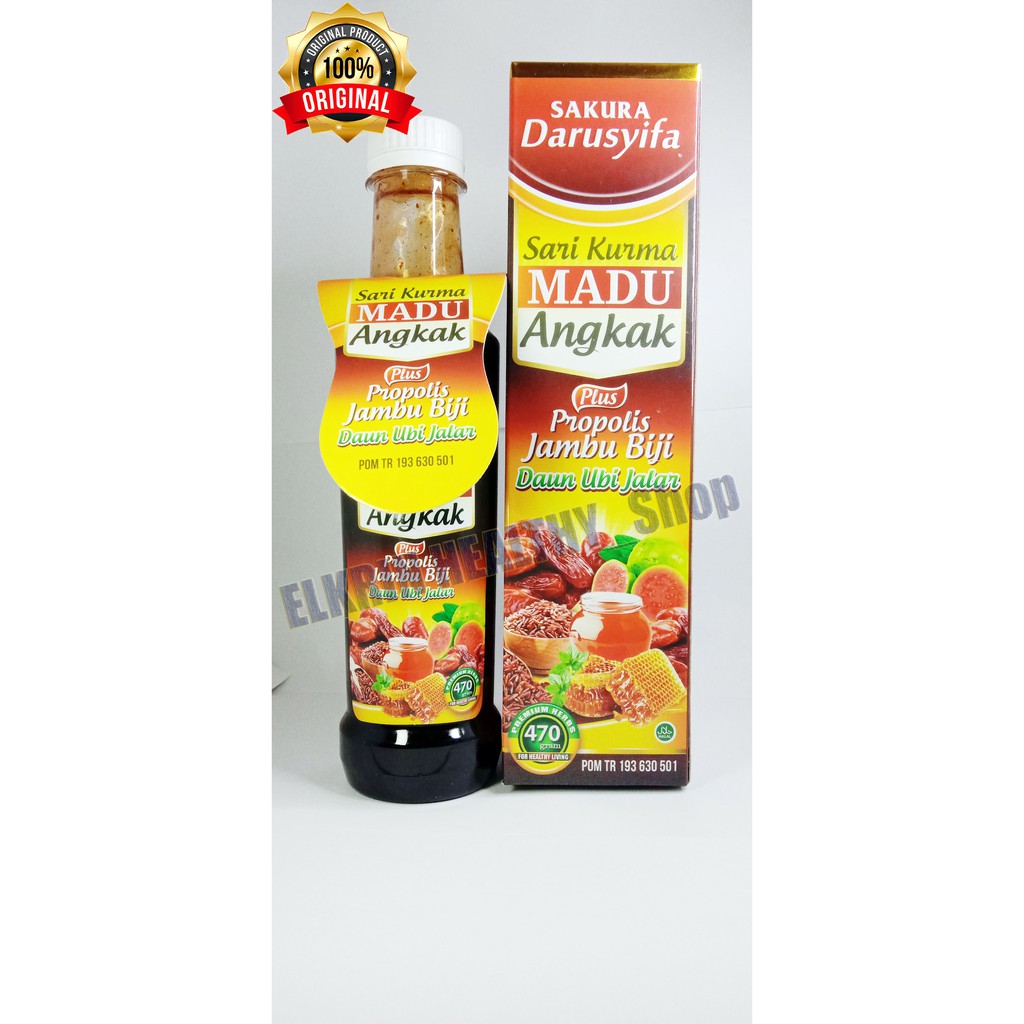 

Sari Kurma Madu Angkak Plus Propolis Jambu Biji Daun Ubi Jalar Darusyifa