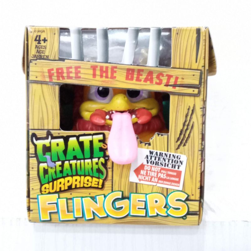 ori original flingers free the beast crate creature surprise monster in the box mainan anak blind pack
