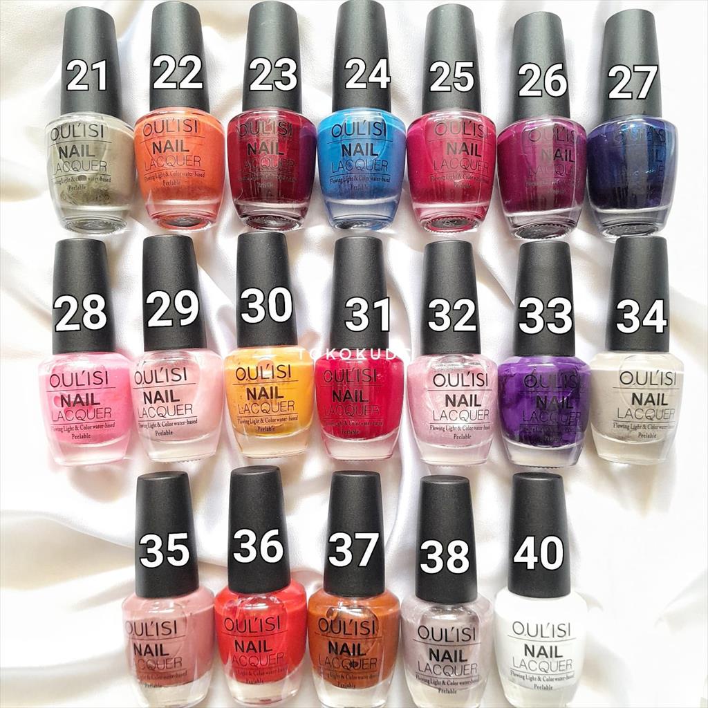 PART3 HALAL NAIL POLISH OULISI FLOWING LIGHT &amp; COLOR 15ML PEEL OFF