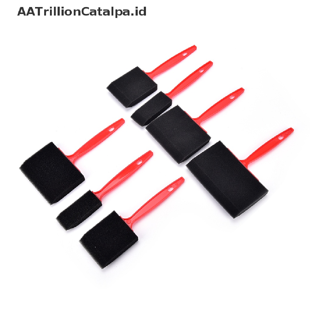 (AATrillionCatalpa) Set Kuas Cat Minyak Bahan Spons + Polyurethane