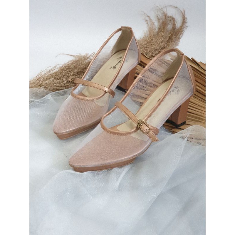 sepatu clanaya rosegold sepatu wanita cantik