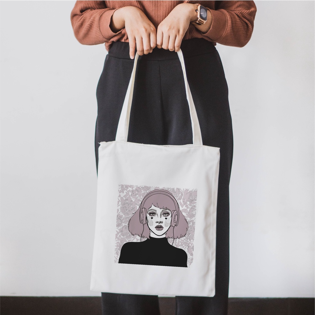 Sevine Totebag Tas Wanita Tote Bag Resleting Aesthetics Vintage - GA