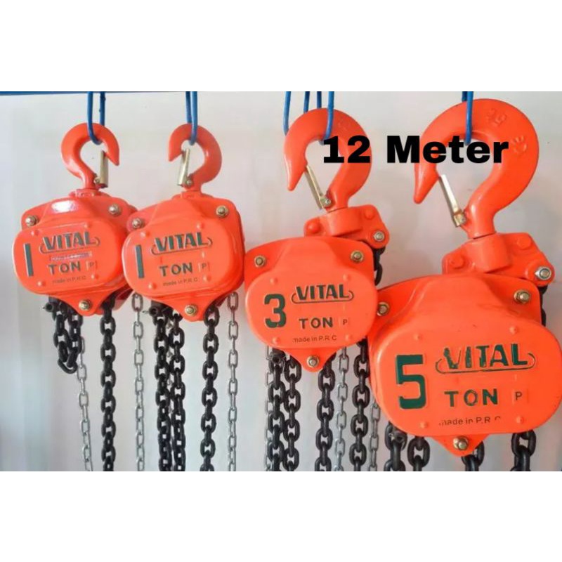 chain block 3 ton 12 meter takel manual vital