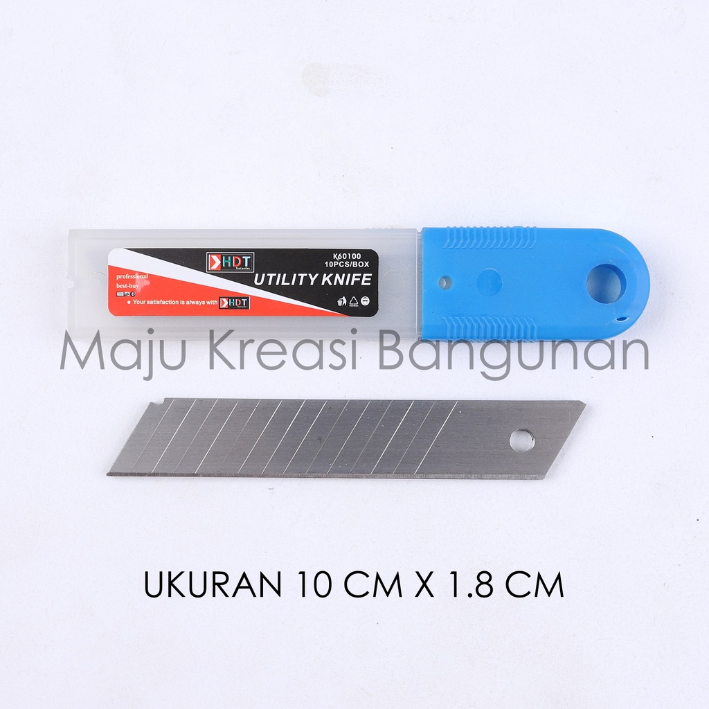 Isi Cutter VICO 10 Buah Ukuran Besar Pisau Kater 18mm Refill Blade Utility Knife K60100 L500