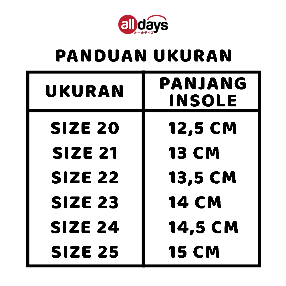 Alldays YT ~ Sandal Selop Anak Perempuan YT-337G Size 20-25