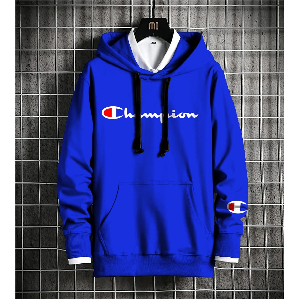 Hoodie Pria / Hodie Pria / Jaket Pria / Sweater Hoodie CHAMPION Bahan Fleece UK L-XL