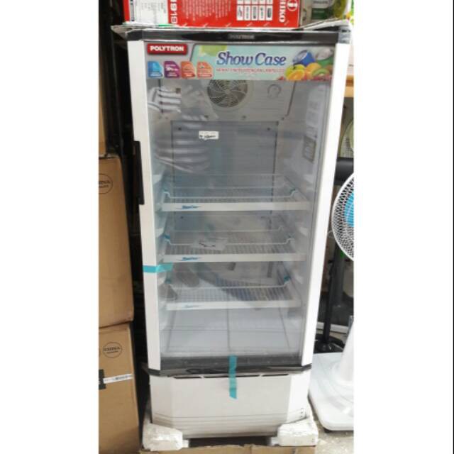 ShowCase POLYTRON 3 rak SCN 140 165 LITER Pintu Anti Embun