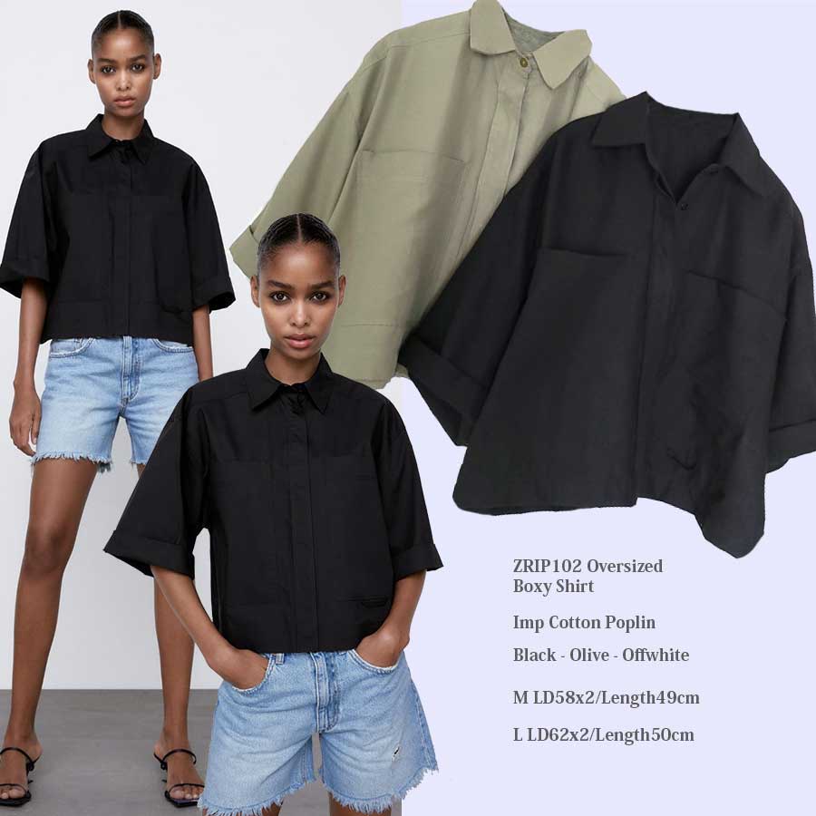 BLOUSE WANITA UNIQLO GU AIRY SHIRTS GU768 AIRY SHIRT-2