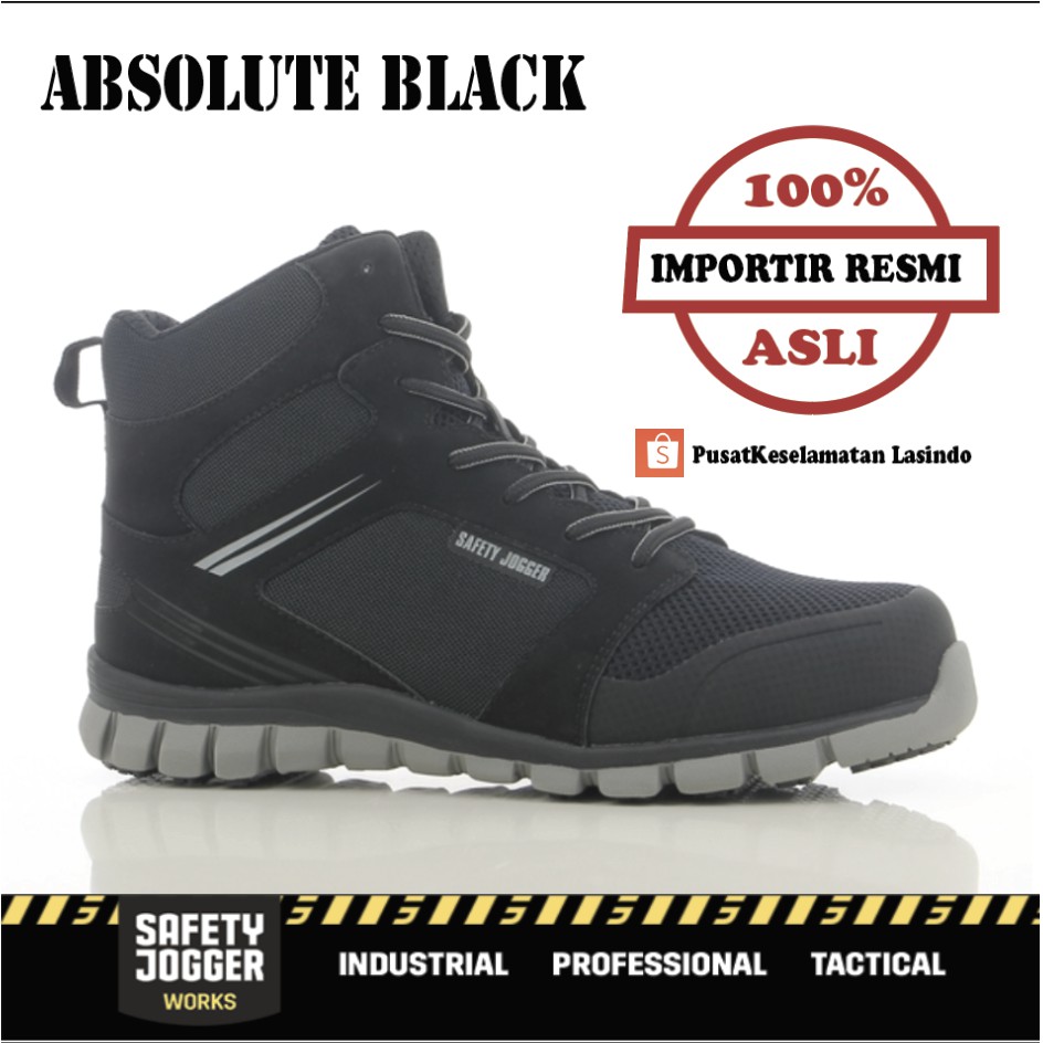 Jual Safety Shoes Jogger Absolute Black Shopee Indonesia