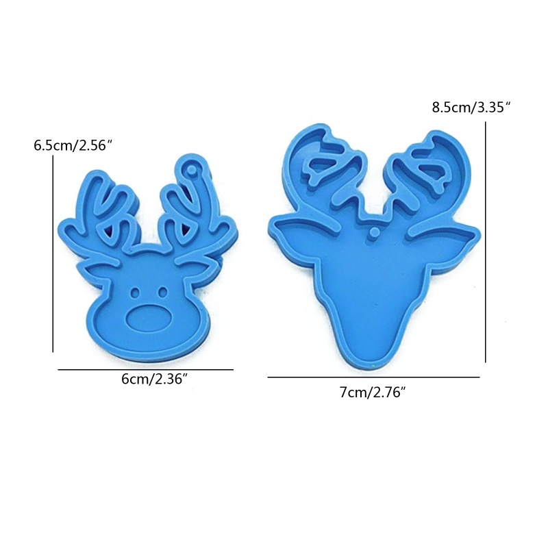 Siy Cetakan Resin Epoksi Bentuk Kepala Rusa Bahan Silikon Untuk Dekorasi Natal