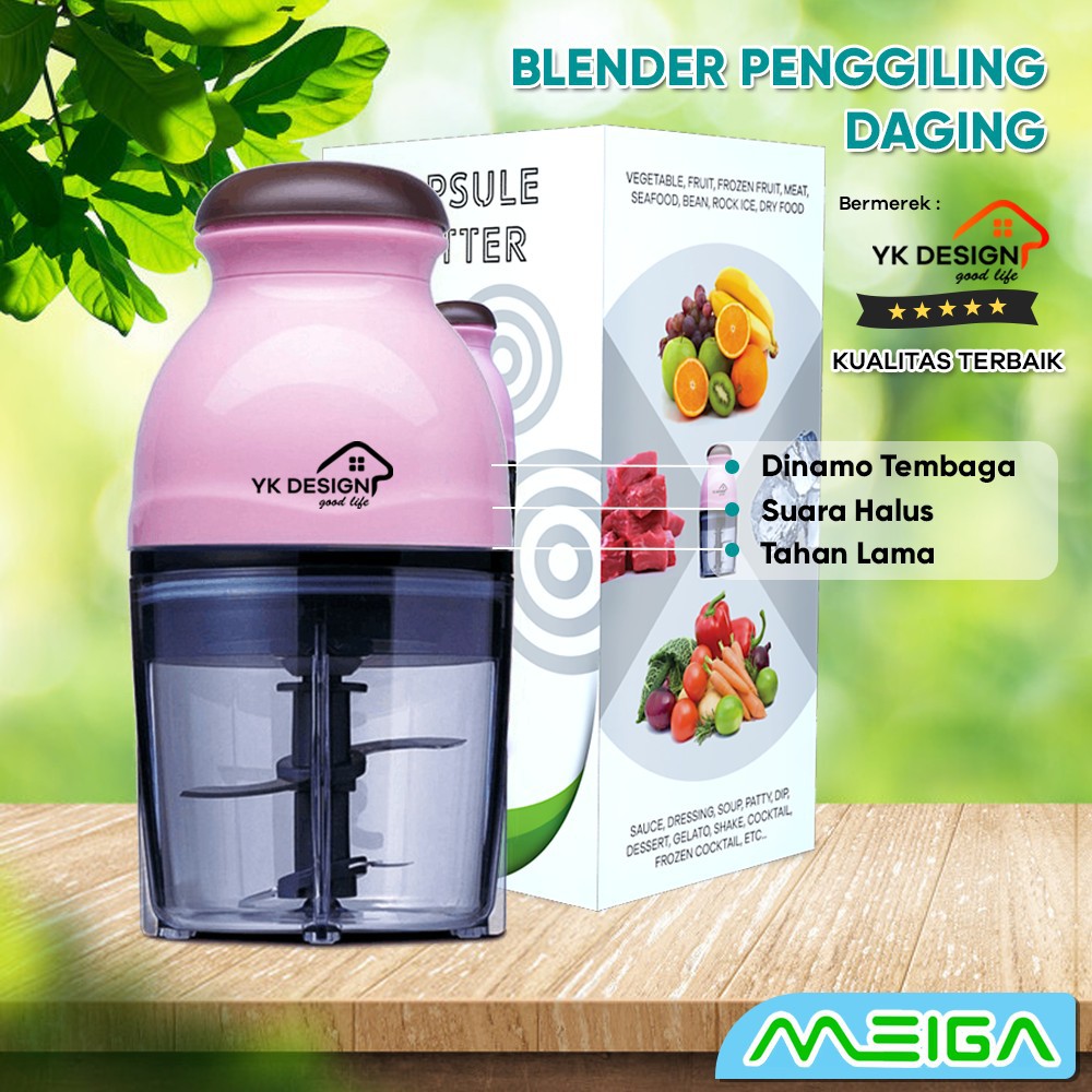 Blender Penggiling Daging Sayur Buah Meat Mincer Chopper Blender kapsul MINI YK DESIGN YK-101