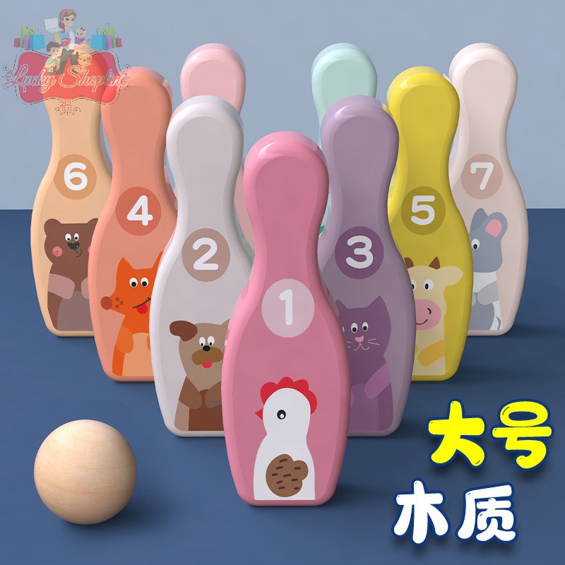 [BIG SALE] Wooden bowling games - indoor games - bowling kayu - mainan anak