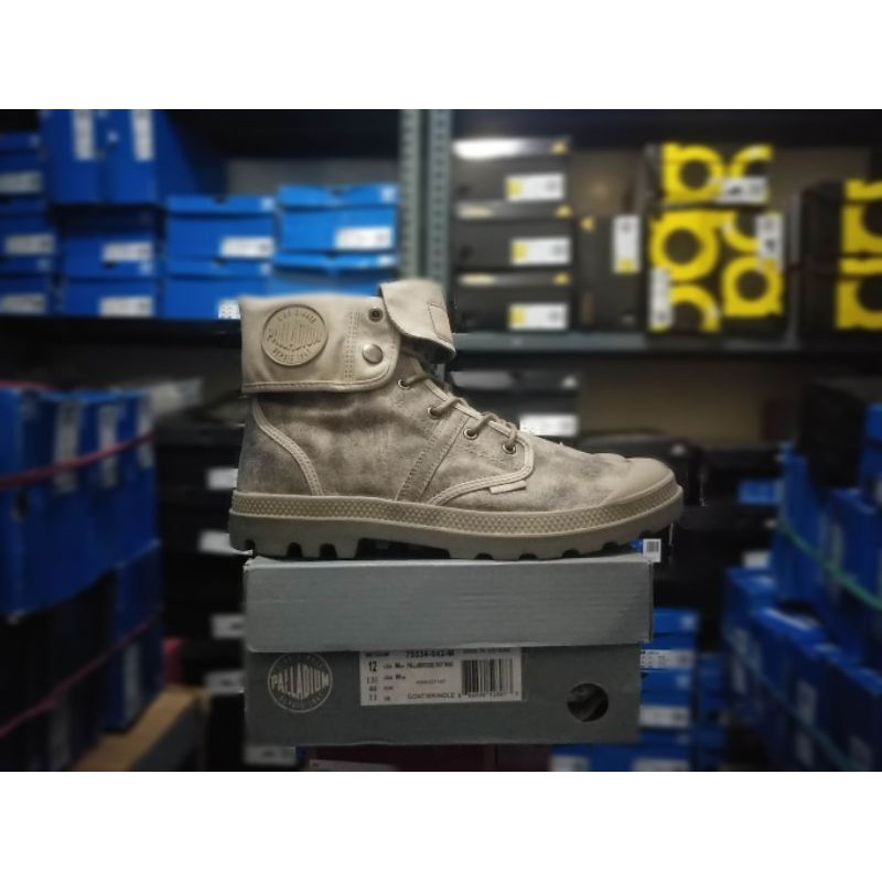 Sepatu Boots Palladium Pallabrouse Baggy Wax Goat Brindle 100% ORIGINAL BNIB