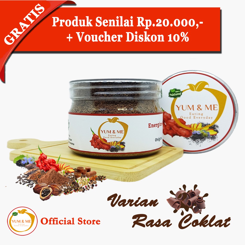 

Jahe Merah Asli + Habbats + 100% Gula Aren Lebih Sehat Tanpa Campuran Gula Pasir / COKLAT / 225 g