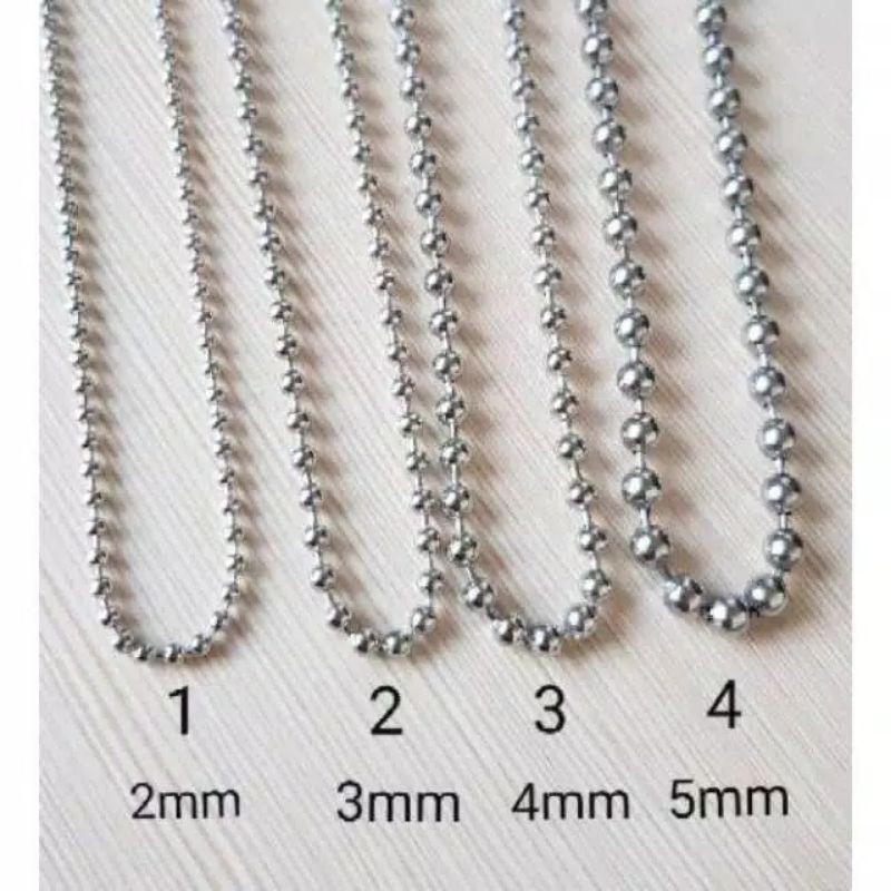 Kalung Biji Lada 4mm Antikarat Grosir