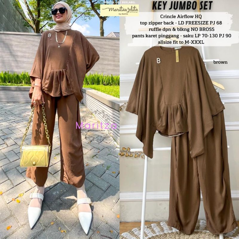 KEY JUMBO SET ORIGINAL BY MARITZA SETELAN WANITA CRINKLE