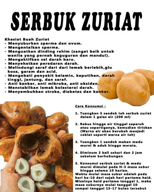 Serbuk Bubuk Buah Zuriat Murni 200 gram promil Tanpa Campuran