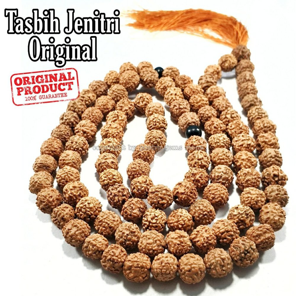 TASBIH JENITRI GENITRI RUDAKSHA ASLI JAMINAN BERGARANSI