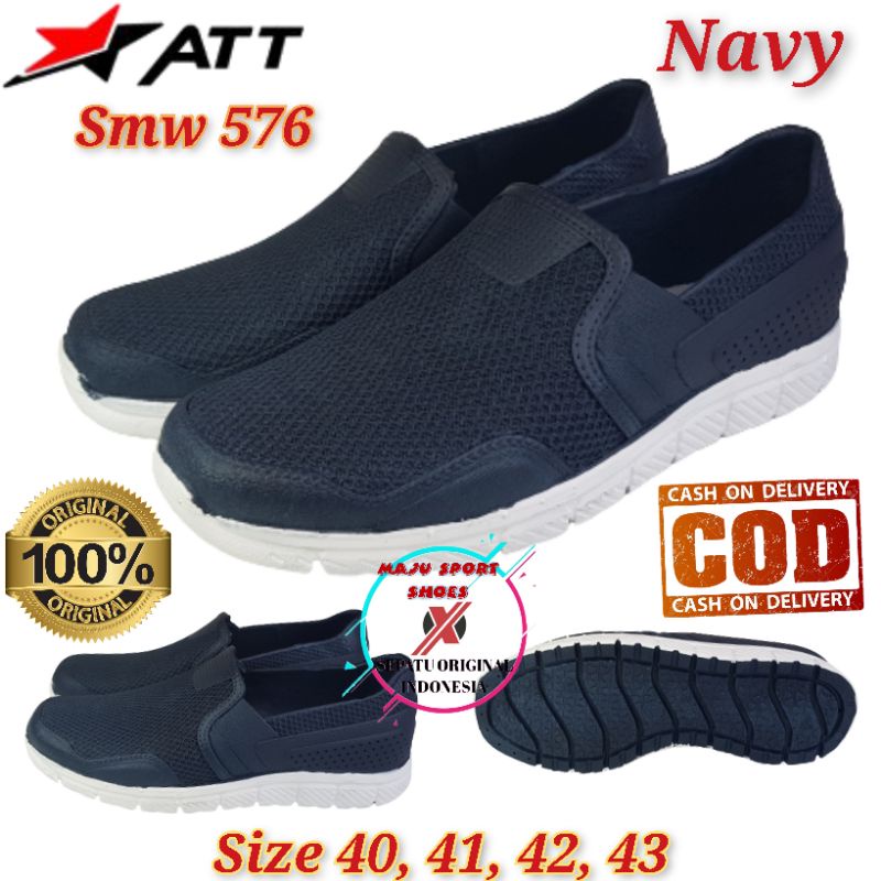 ATT SMW 576 - SEPATU KARET ATT PRIA ORIGINAL / SEPATU KARET ATT ANTI AIR / SEPATU SLIP ON KARET ATT