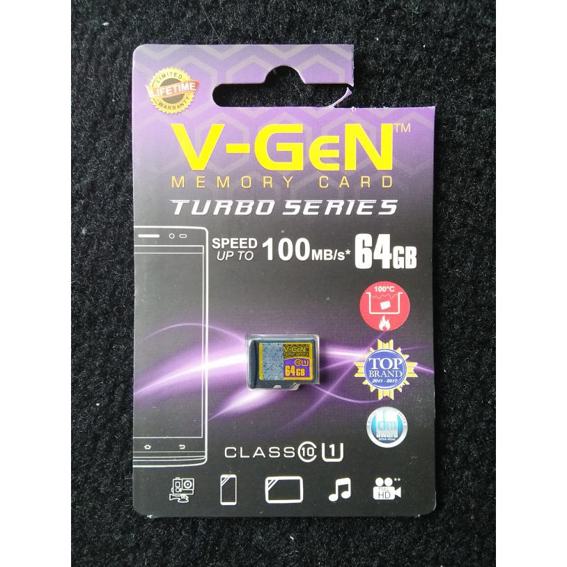 Memory Card Micro Sd Vgen 64Gb Turbo Microsdhc Vgen 64Gb Class10
