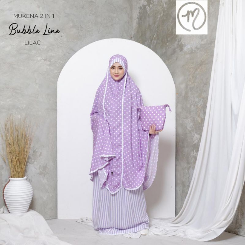 Mukena Dewasa Rayon 2in1 POLKADOT Jumbo!