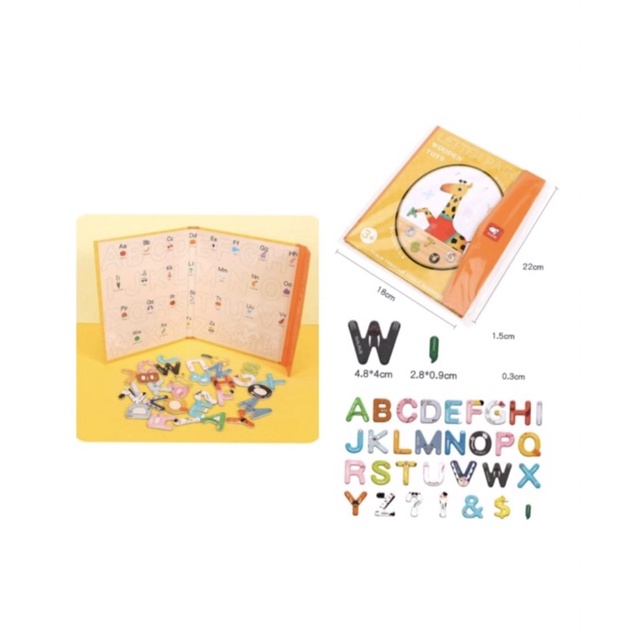 Letter Pair Magnetic Phonic Words Spelling Game Wooden Toys