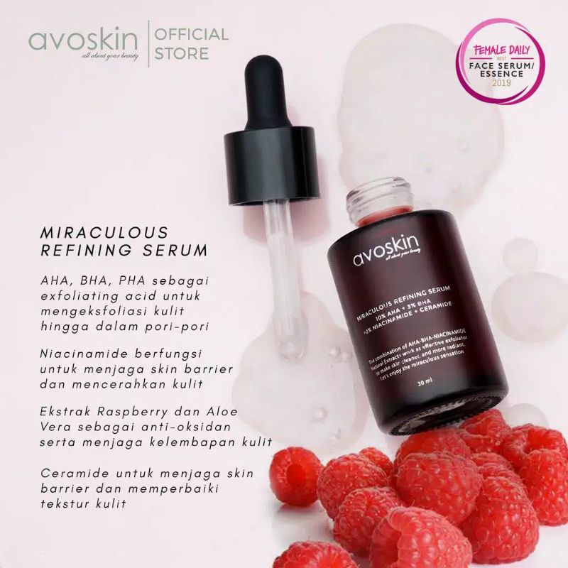(BPOM) AVOSKIN Miraculous Refining Toner / Avoskin Miraculous Refining Serum