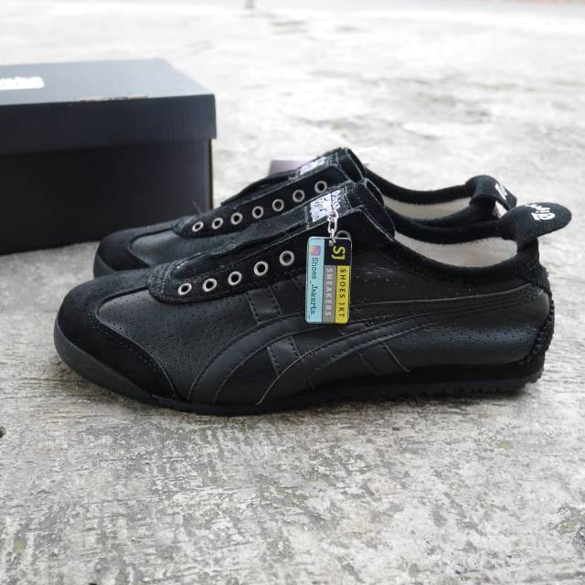 ONITSUKA TIGER MEXICO 66 SLIP ON LEATHER BLACK