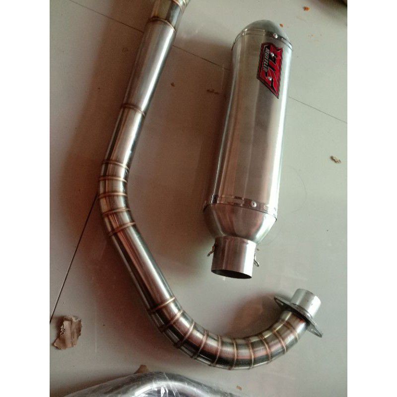 knalpot racing CTS Muffler pnp GL CB Tiger Fu Megapro dll pipa las cacing model J paten