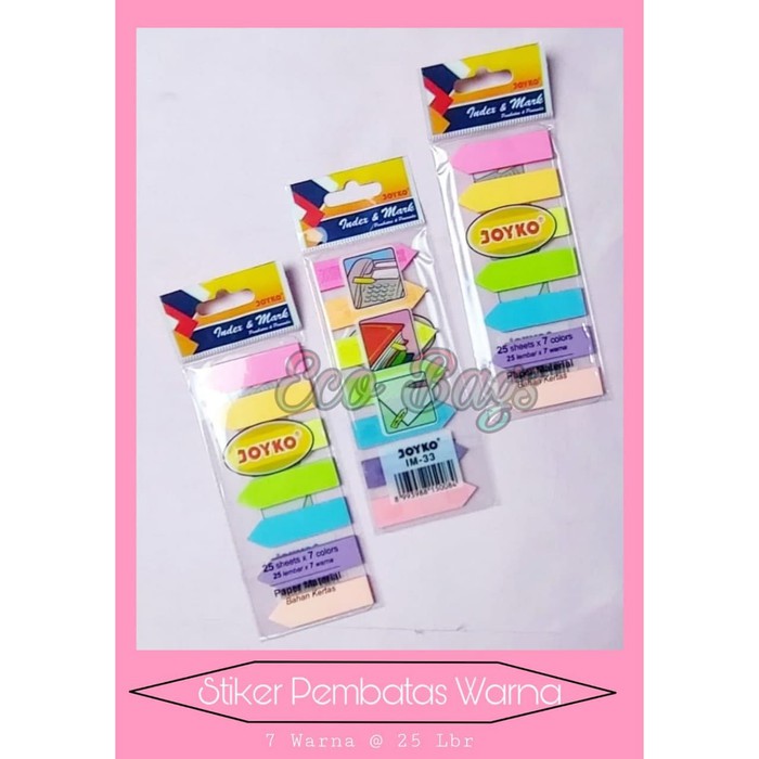 

Stiker Pembatas Joyko / Joyko IM 33/ Index & Mark / Memo Pembatas Buku