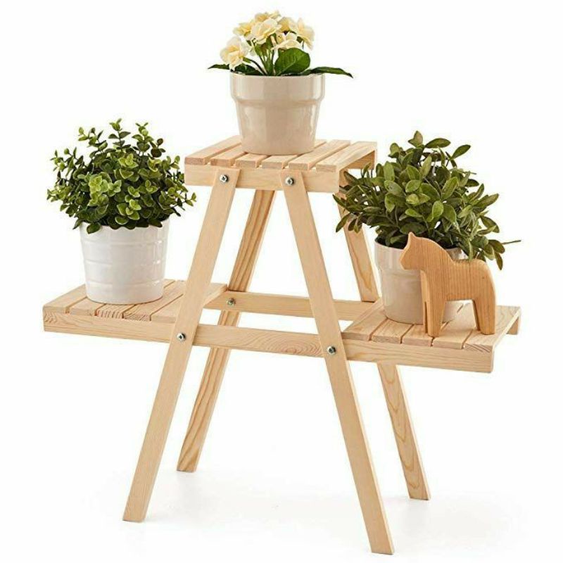 Jual Rak Tanaman Kayu Minimalis Standing Planter Shopee Indonesia