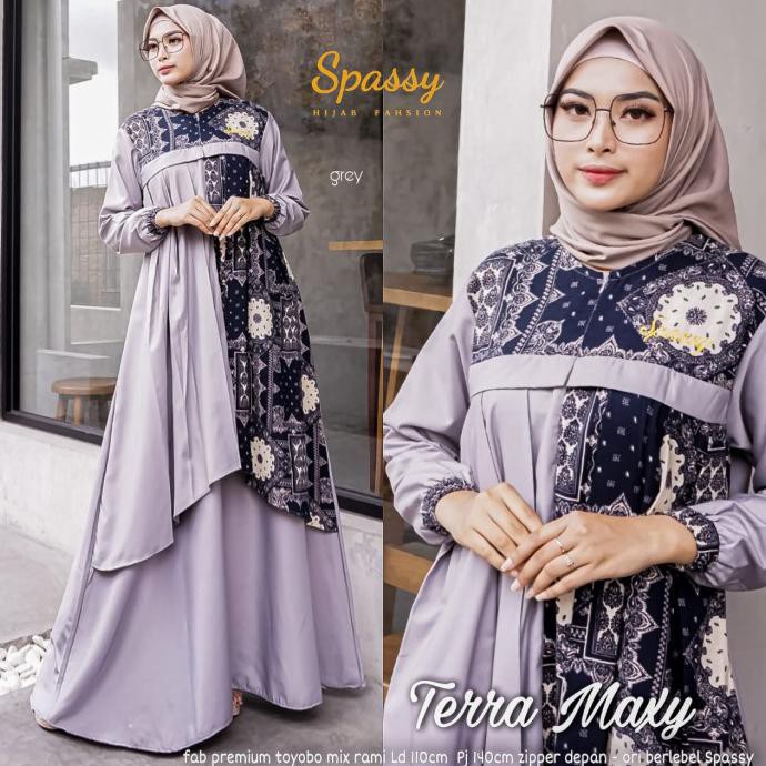 HOT PROMO Dress gamis toyobo wanita terbaru terra maxy ori spassy