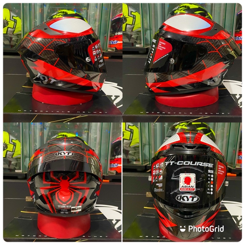 HELM KYT TT COURSE MARVEL SPIDERMAN-KYT TT COURSE SPIDERMAN-TTC SPIDERMAN