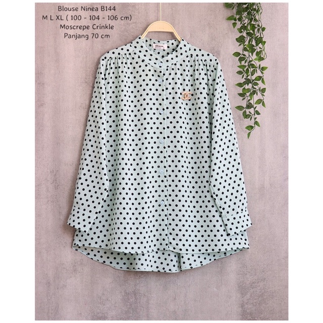Blouse Kringkel B144 | Polkadot | Atasan Kerja | Atasan Terbaru |Atasan Murah | Ori DianaFashion