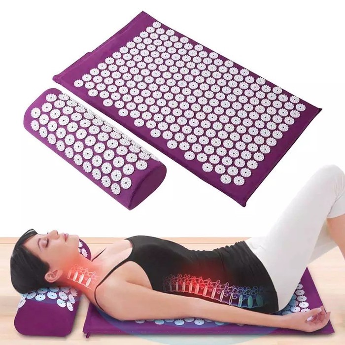 Acupressure Yoga Mat Karpet Bantal Matras Senam Yoga Kesehatan Terapi Punggung Pinggang