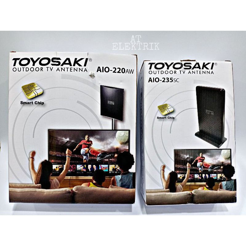 Antena TV TOYOSAKI DIGITAL AIO 220 AW / ANALOG buat Indoor / Outdoor