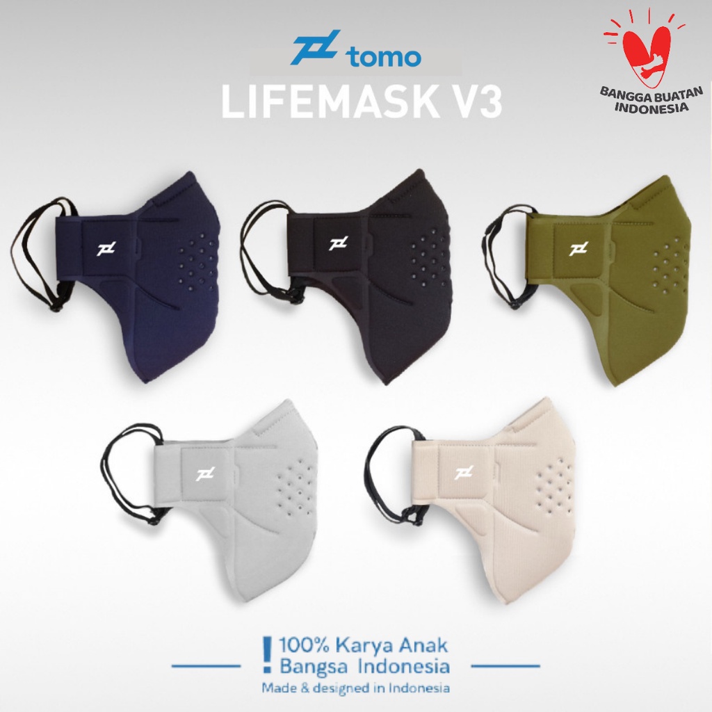 Masker Tomo Lifemask / Masker Anti Polusi Dengan Filter N95