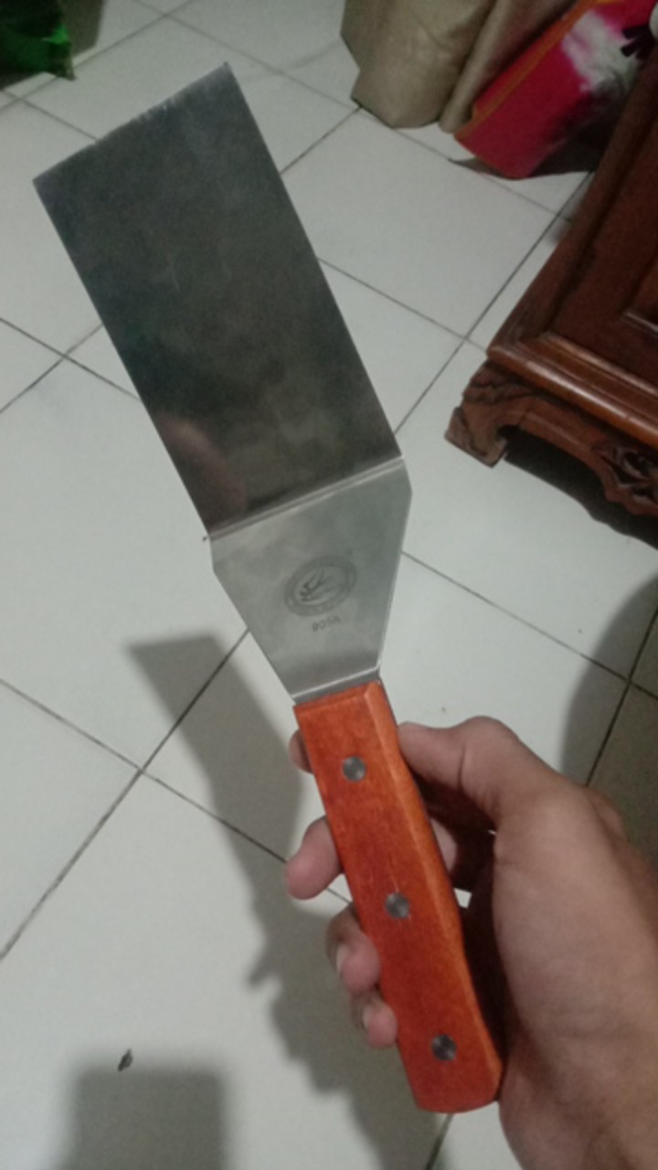 Griddle Spatula (large) Teppanyaki Sutil Peralatan Masak